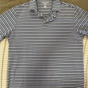 Brooks Brothers Striped Polo in Blue and White